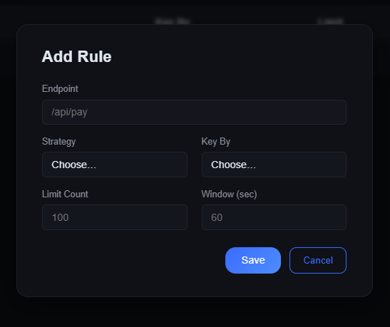 Add Rule Form